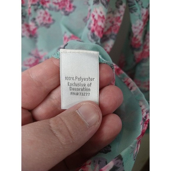 Lauren Conrad Semi Sheer Boho Lace Floral Hi Low Blouse. Size S - Picture 9 of 11